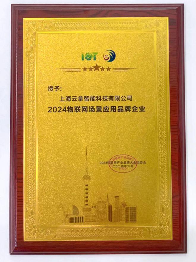 荣誉见证！云拿科技被评为“2024物联网场景应用品牌企业”(图2)